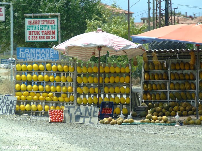 Придорожная торговля дынями. Турция, лето 2011